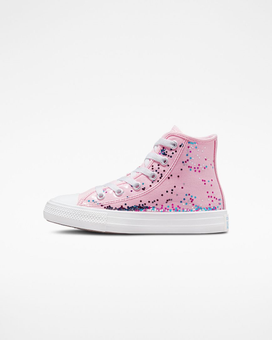 Tenisi Inalti Fete Converse Chuck Taylor All Star Encapsulated Glitter Portocalii Roz Albastri | RO TDPV0064